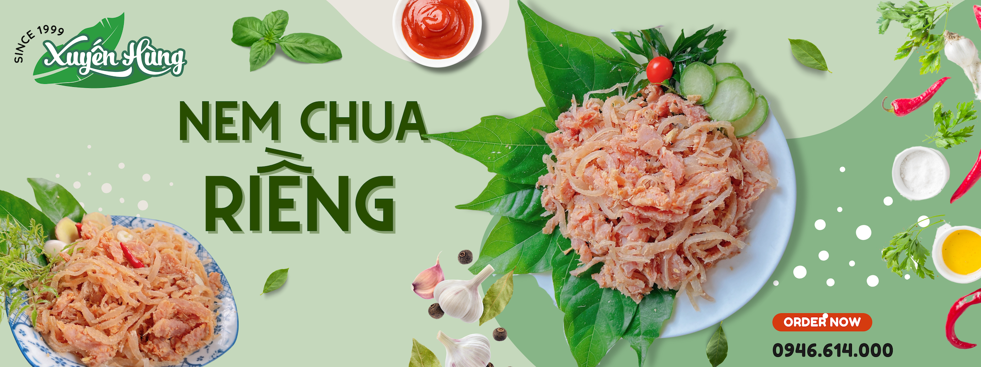 Nutrition Facts của nem chua Xuyến Hùng